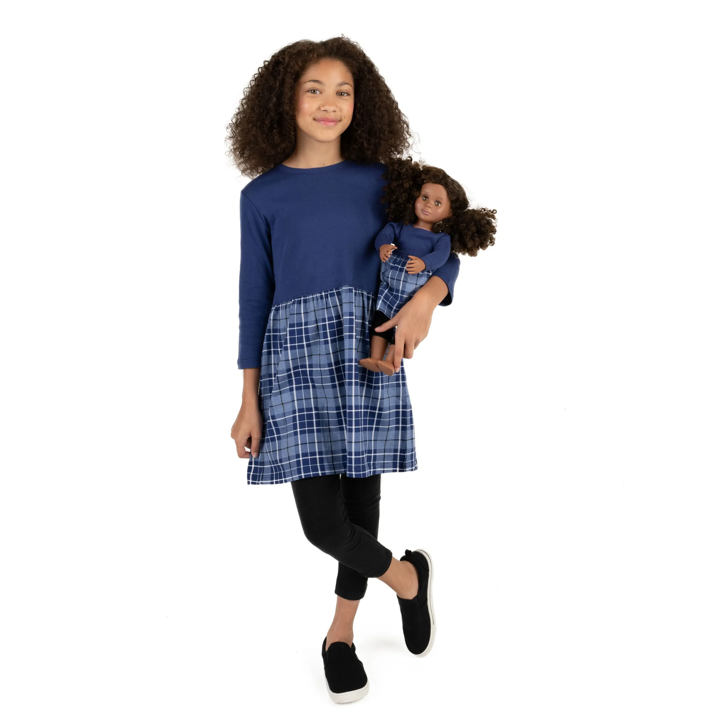 Girls and Matching Doll Skirt Dress