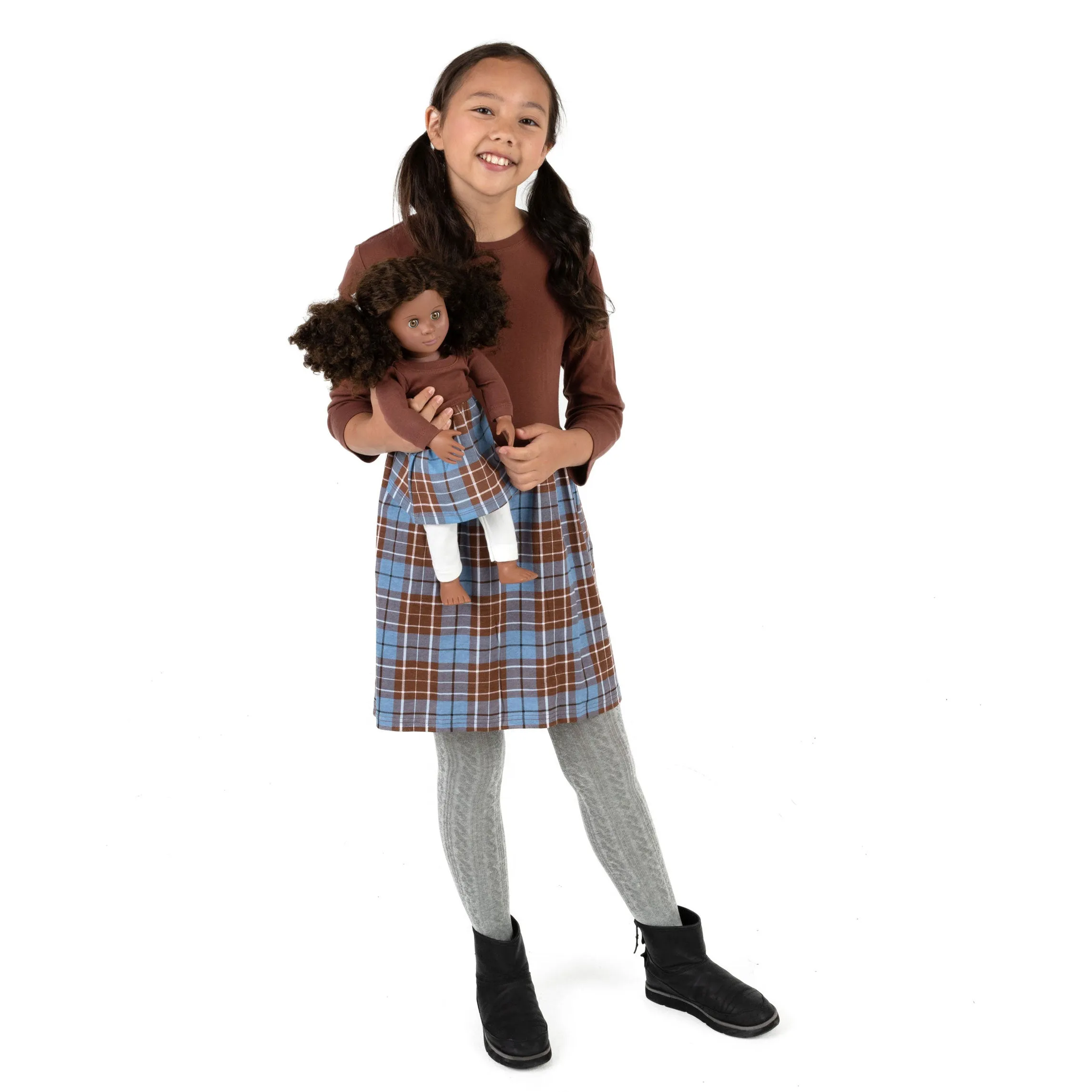 Girls and Matching Doll Skirt Dress