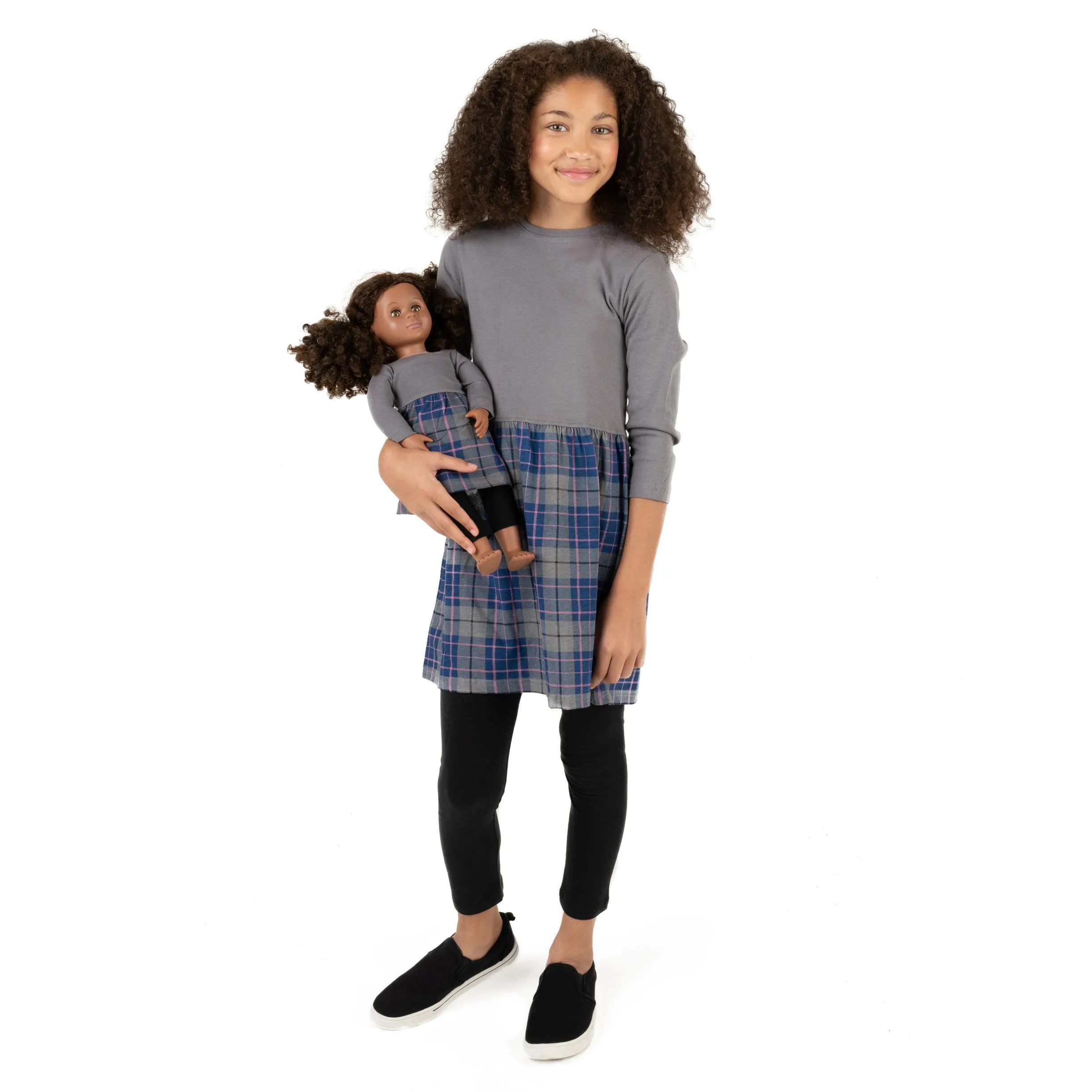 Girls and Matching Doll Skirt Dress