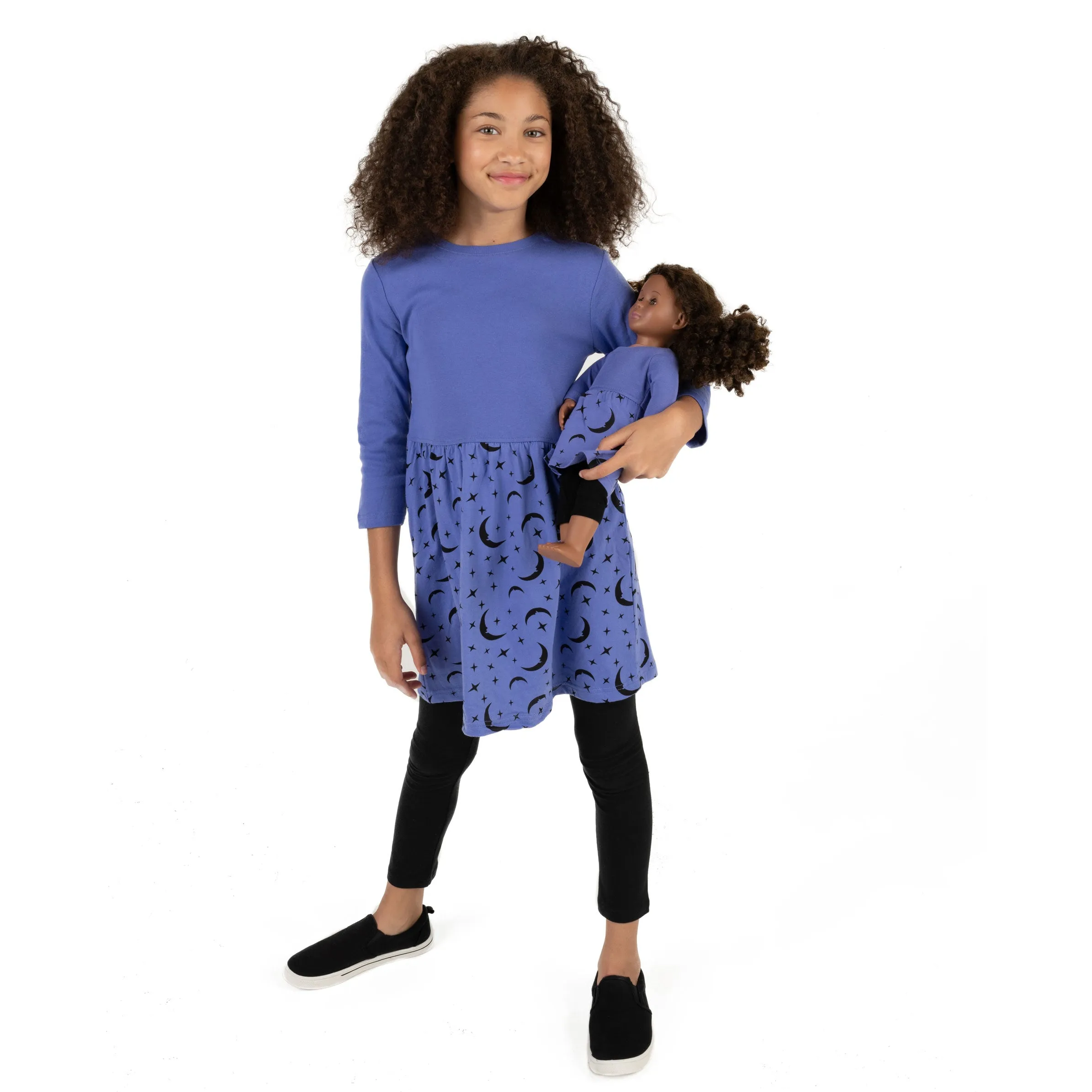 Girls and Matching Doll Skirt Dress