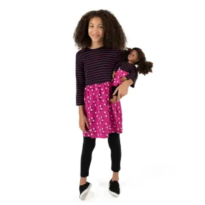 Girls and Matching Doll Skirt Dress