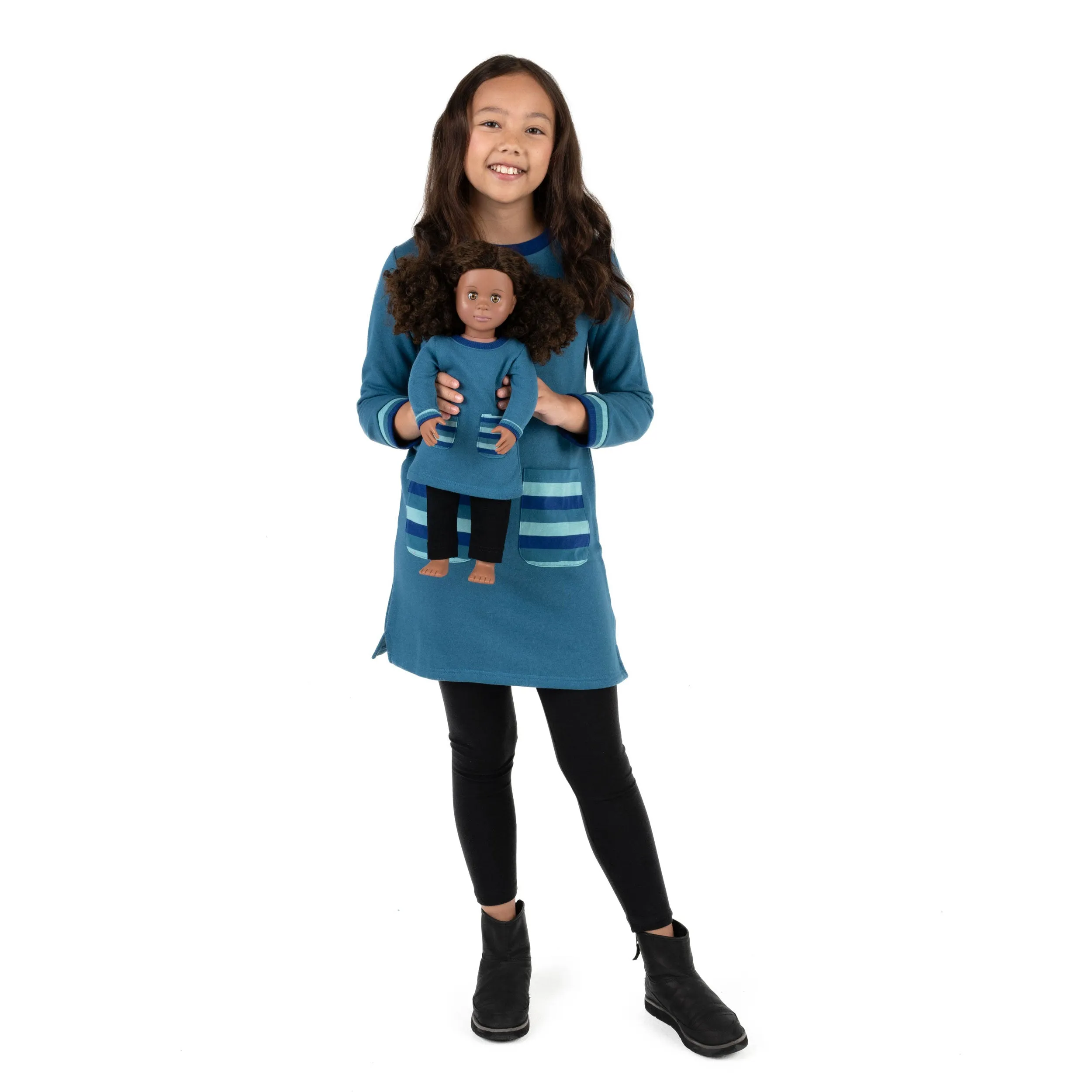 Girls and Matching Doll Sweat Dress