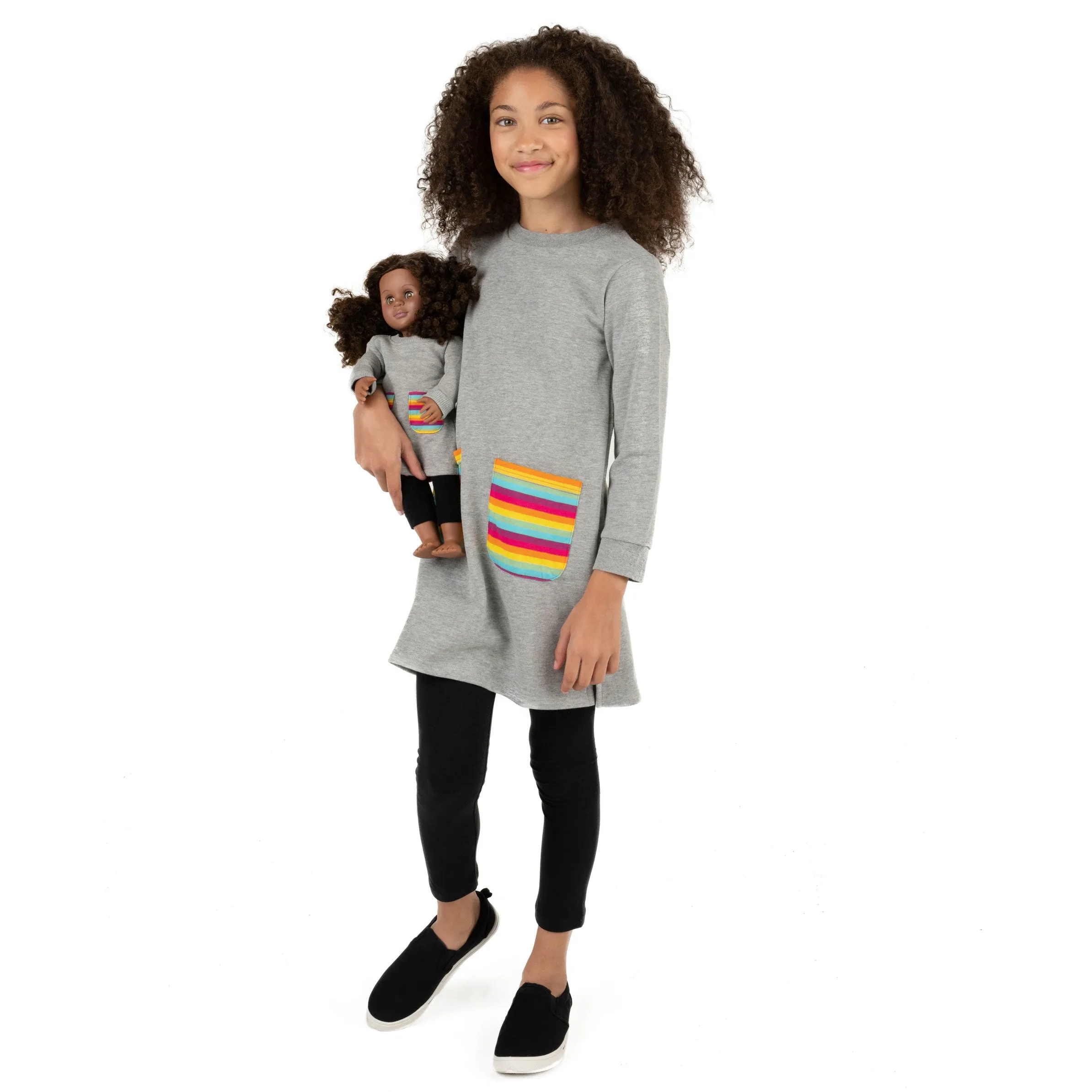 Girls and Matching Doll Sweat Dress