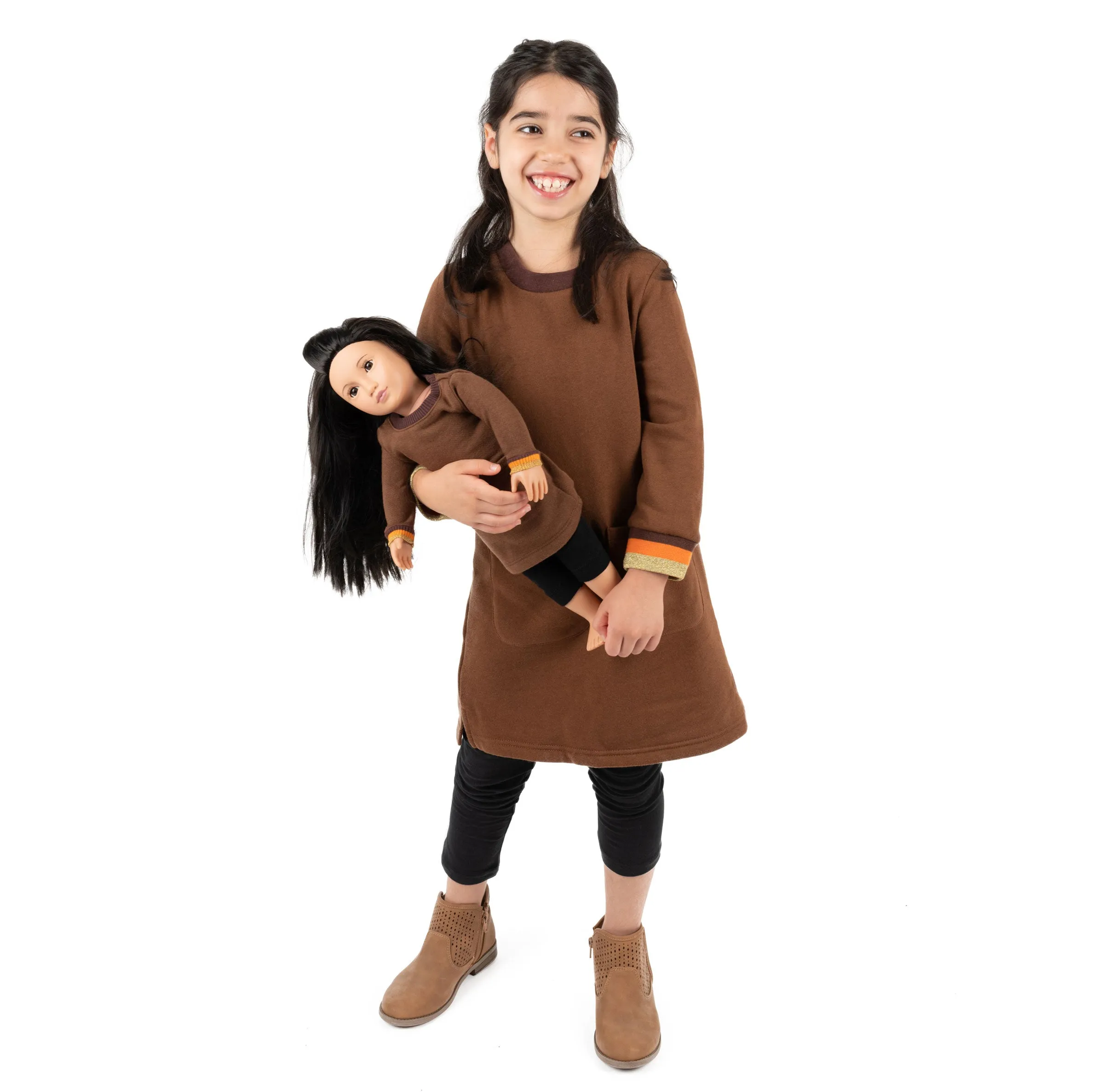 Girls and Matching Doll Sweat Dress