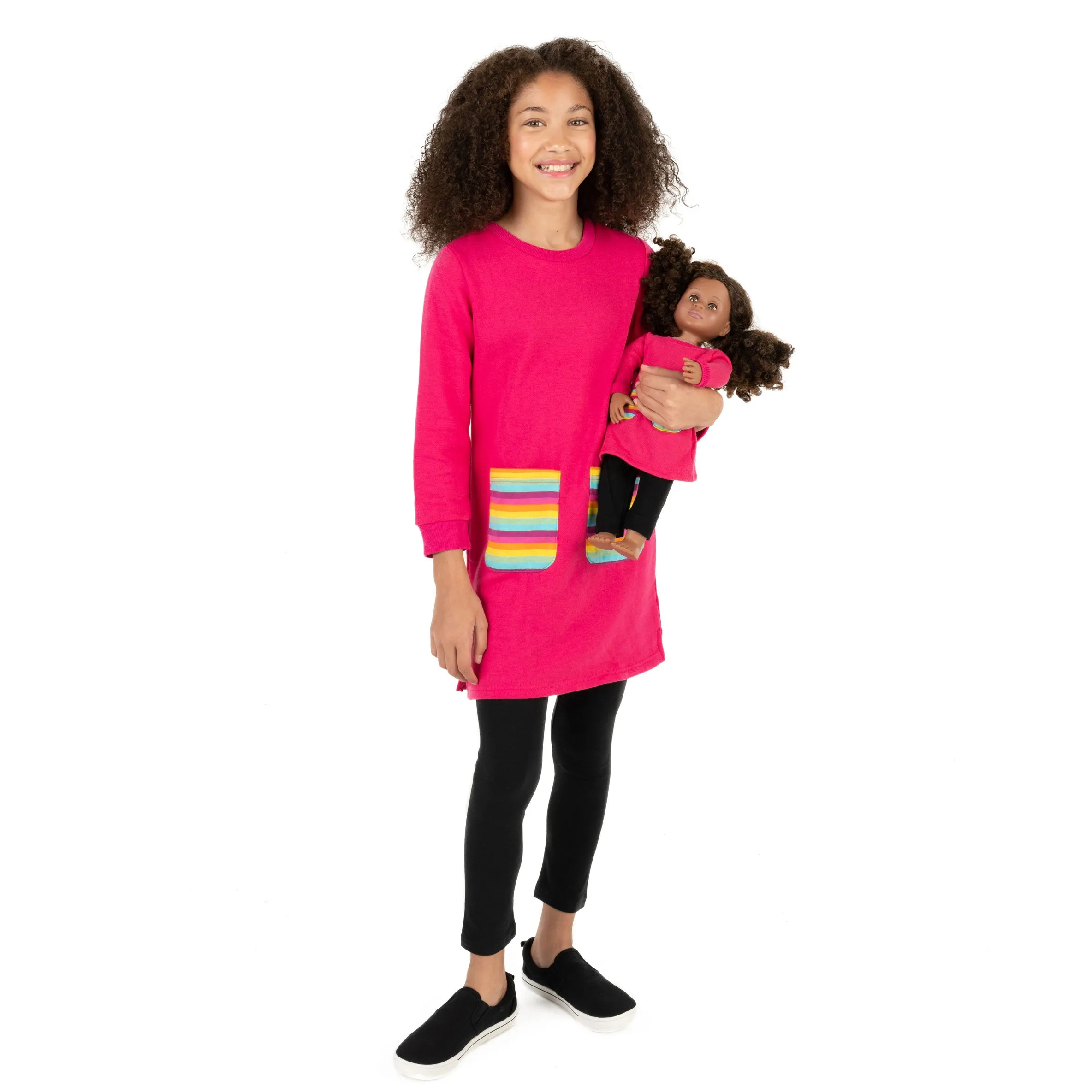 Girls and Matching Doll Sweat Dress