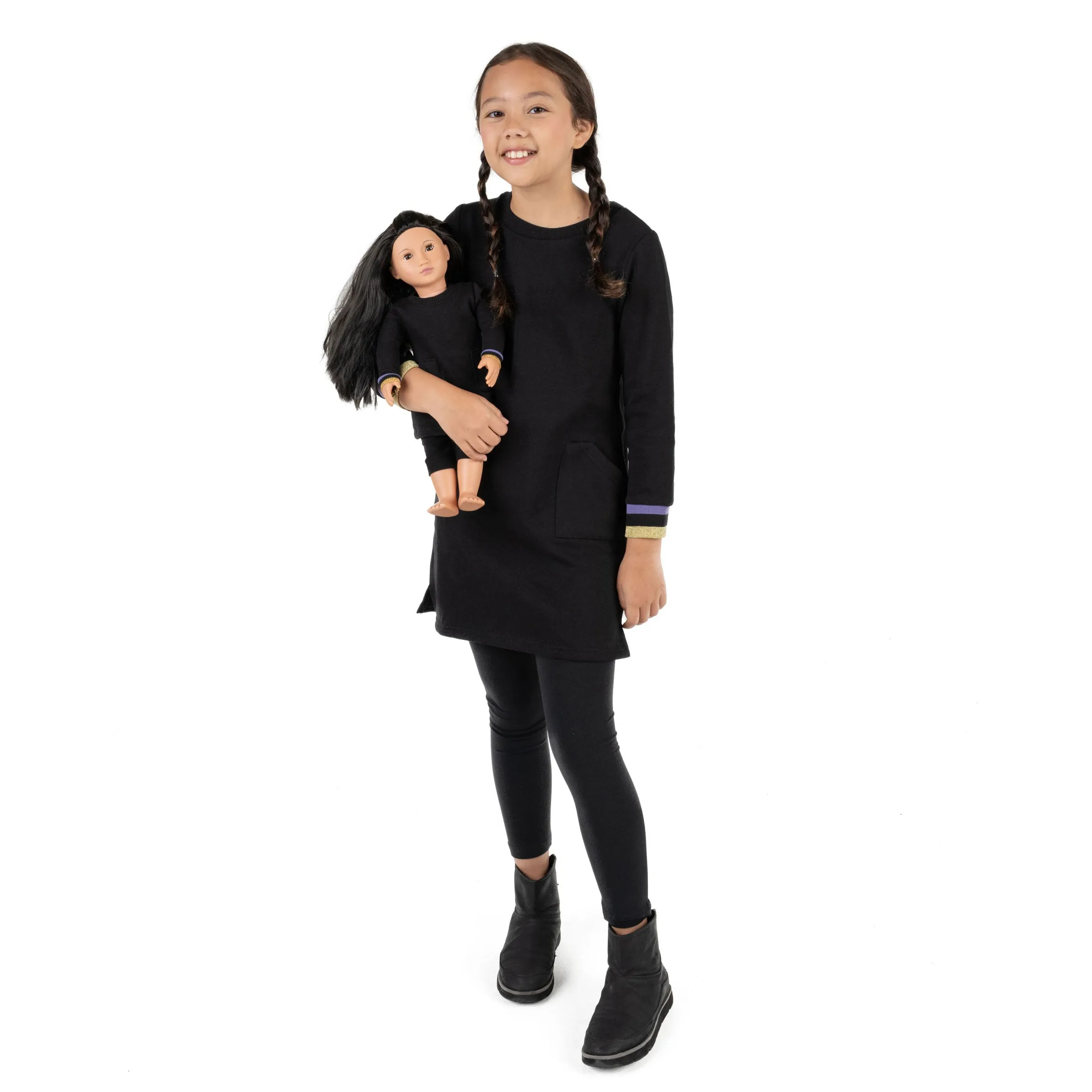 Girls and Matching Doll Sweat Dress