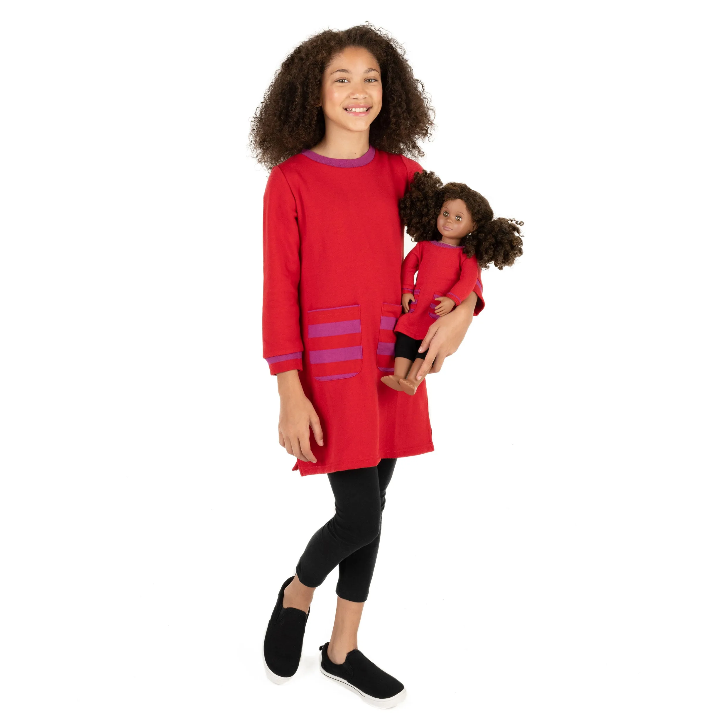 Girls and Matching Doll Sweat Dress