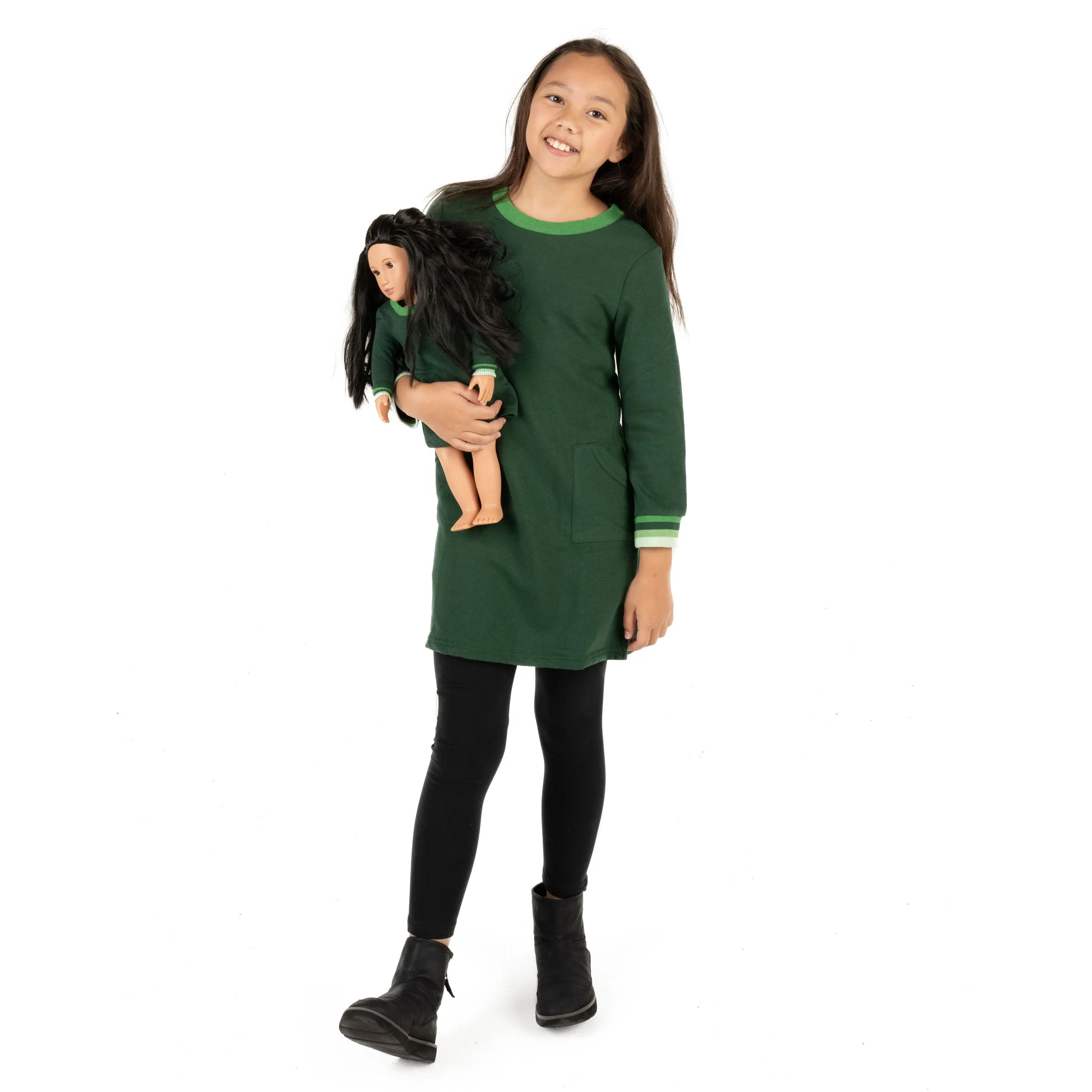 Girls and Matching Doll Sweat Dress