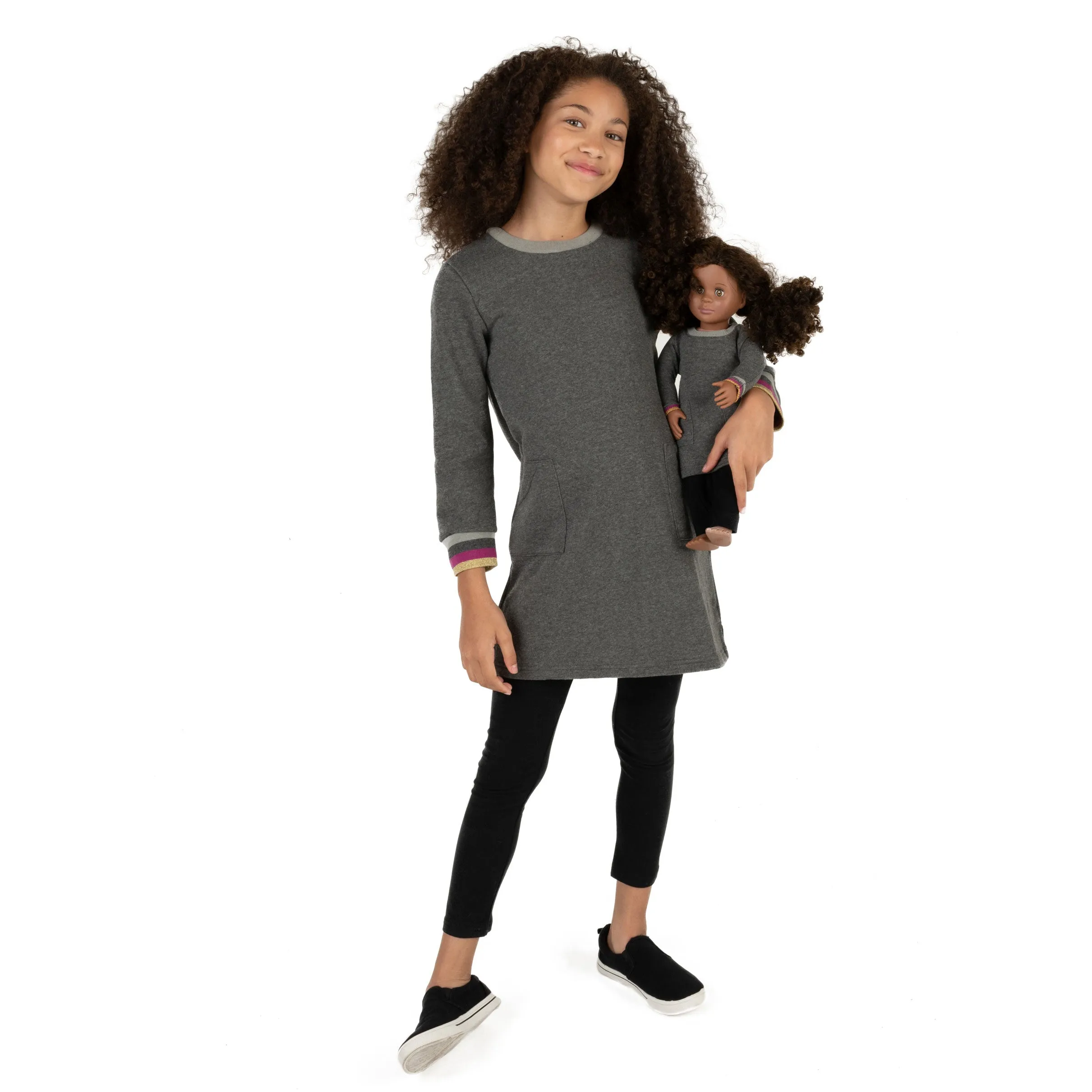 Girls and Matching Doll Sweat Dress