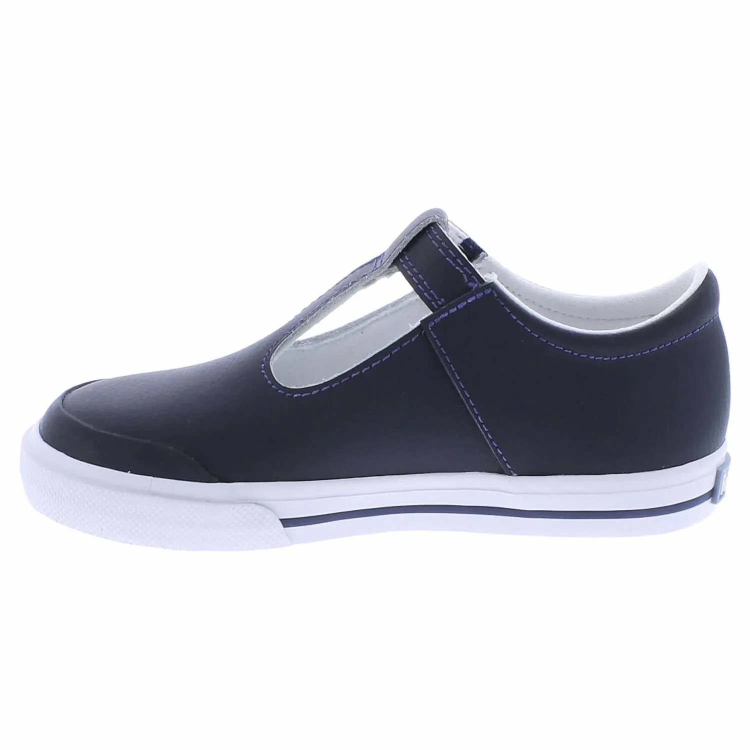 Girl's Drew Sneakers In Navy Leather