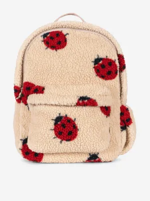 Girls Jody Ladybug Teddy Backpack in Beige (32cm)