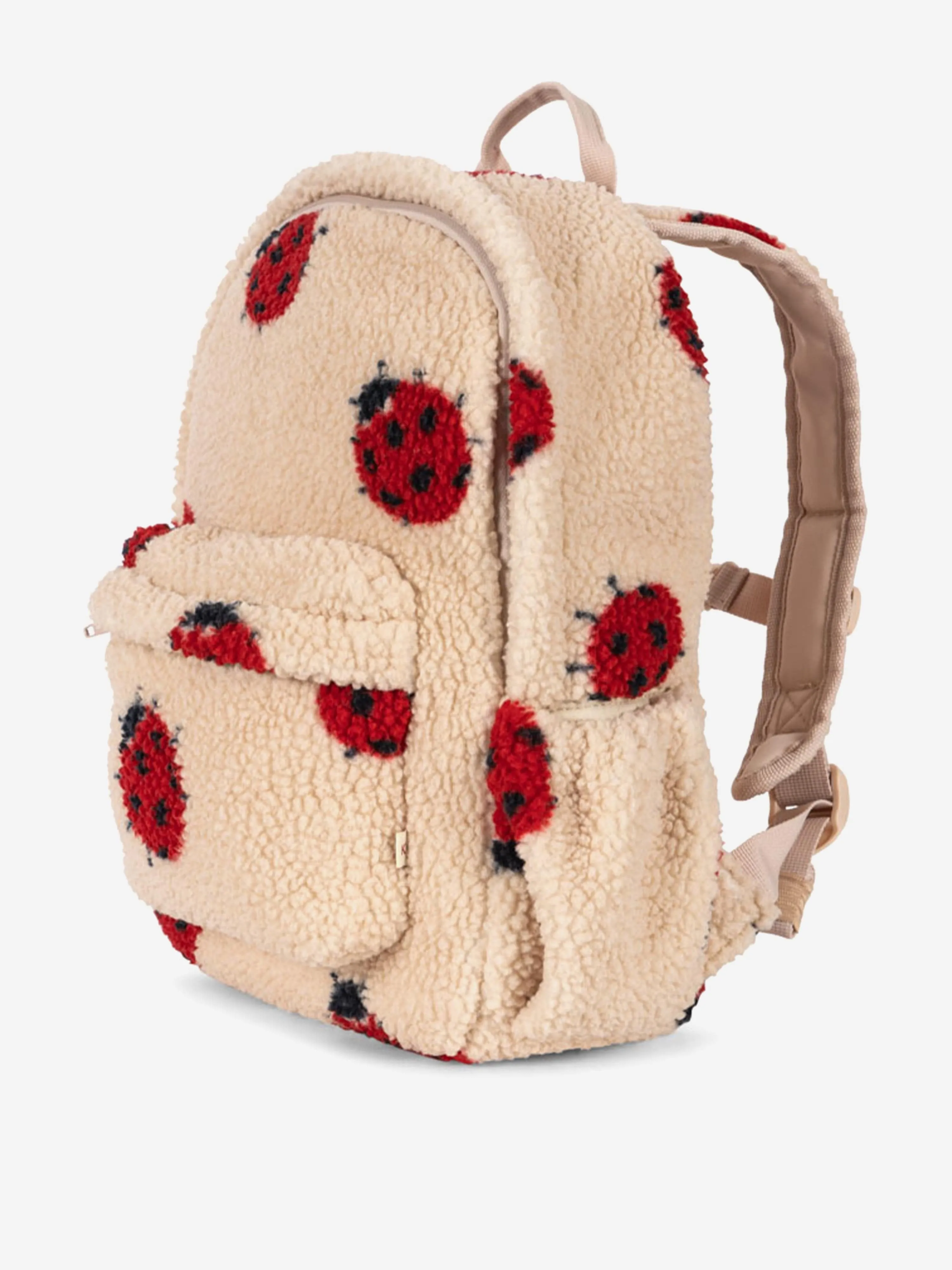 Girls Jody Ladybug Teddy Backpack in Beige (32cm)