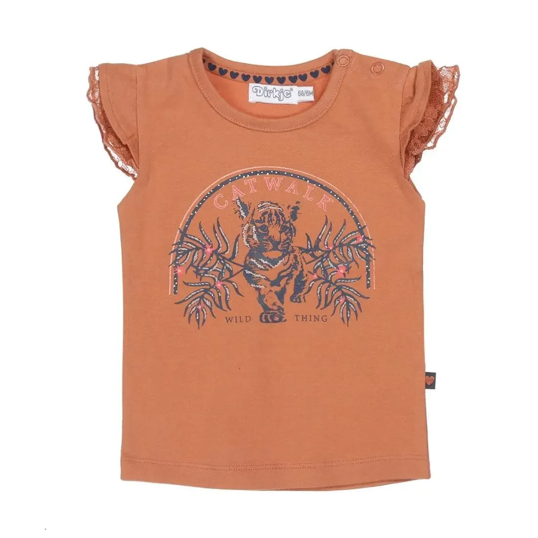 Girls T-Shirt Rusty Brown | Dirkje