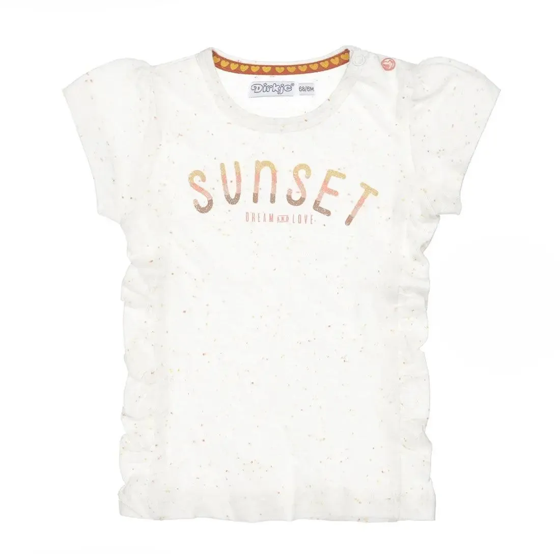 Girls T-shirt white | Dirkje