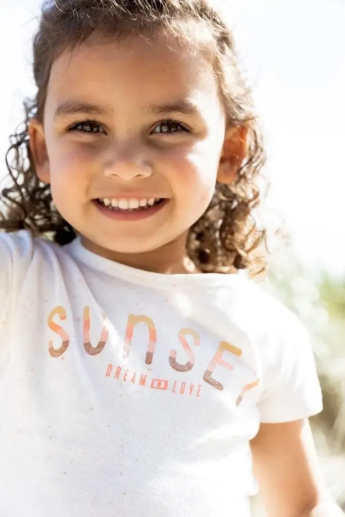 Girls T-shirt white | Dirkje
