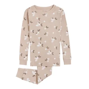 Gooseberry Taupe Baby & Toddler Girls Pyjama Set | Petit Lem