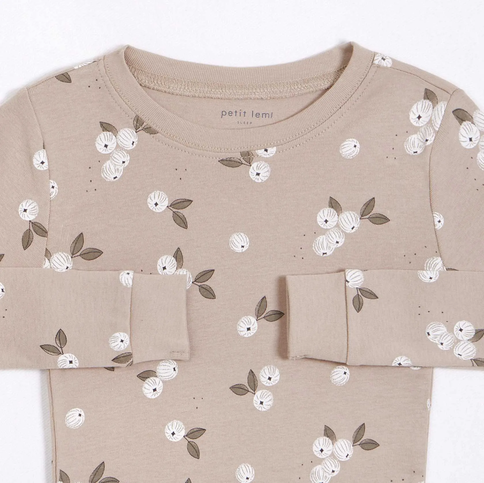 Gooseberry Taupe Baby & Toddler Girls Pyjama Set | Petit Lem