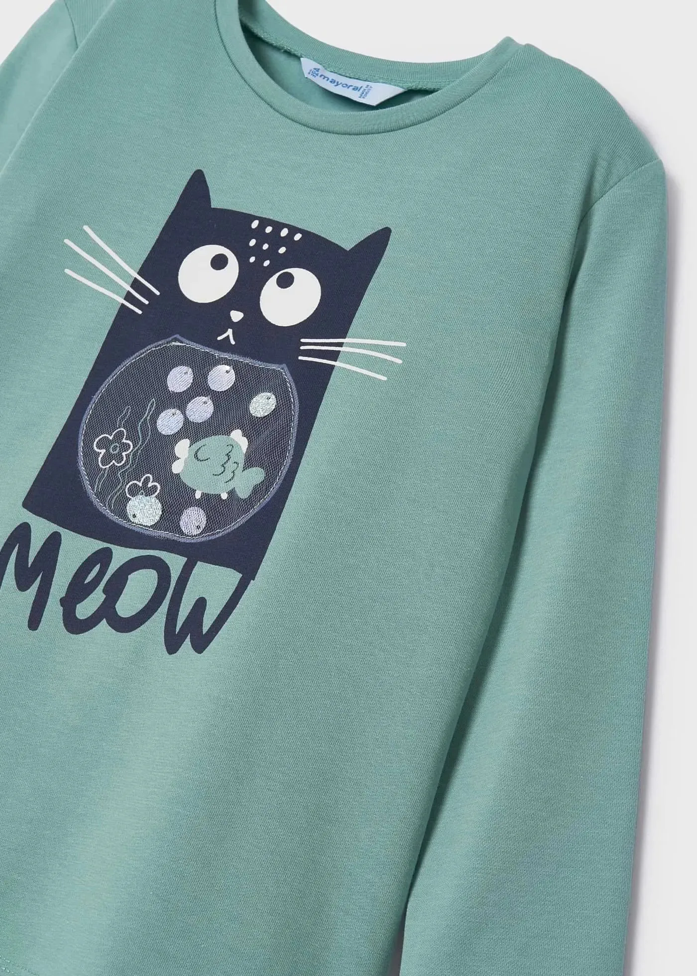 Graphic Long Sleeved T-shirt Girl - Jade | Mayoral