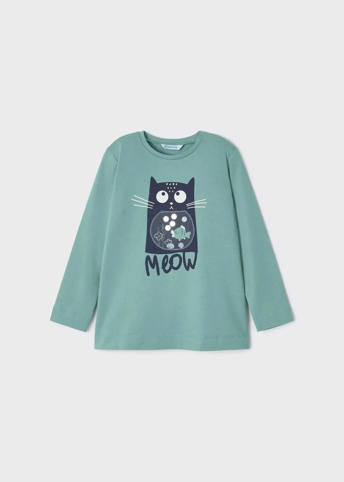 Graphic Long Sleeved T-shirt Girl - Jade | Mayoral