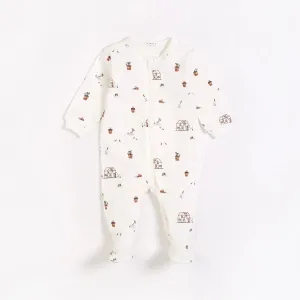 Greenhouse Print on Off-White Sleeper | Petit Lem