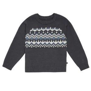 Infant & Toddler Boys Dark Grey Heather Fair Isle Sweater Gerber Childrenswea