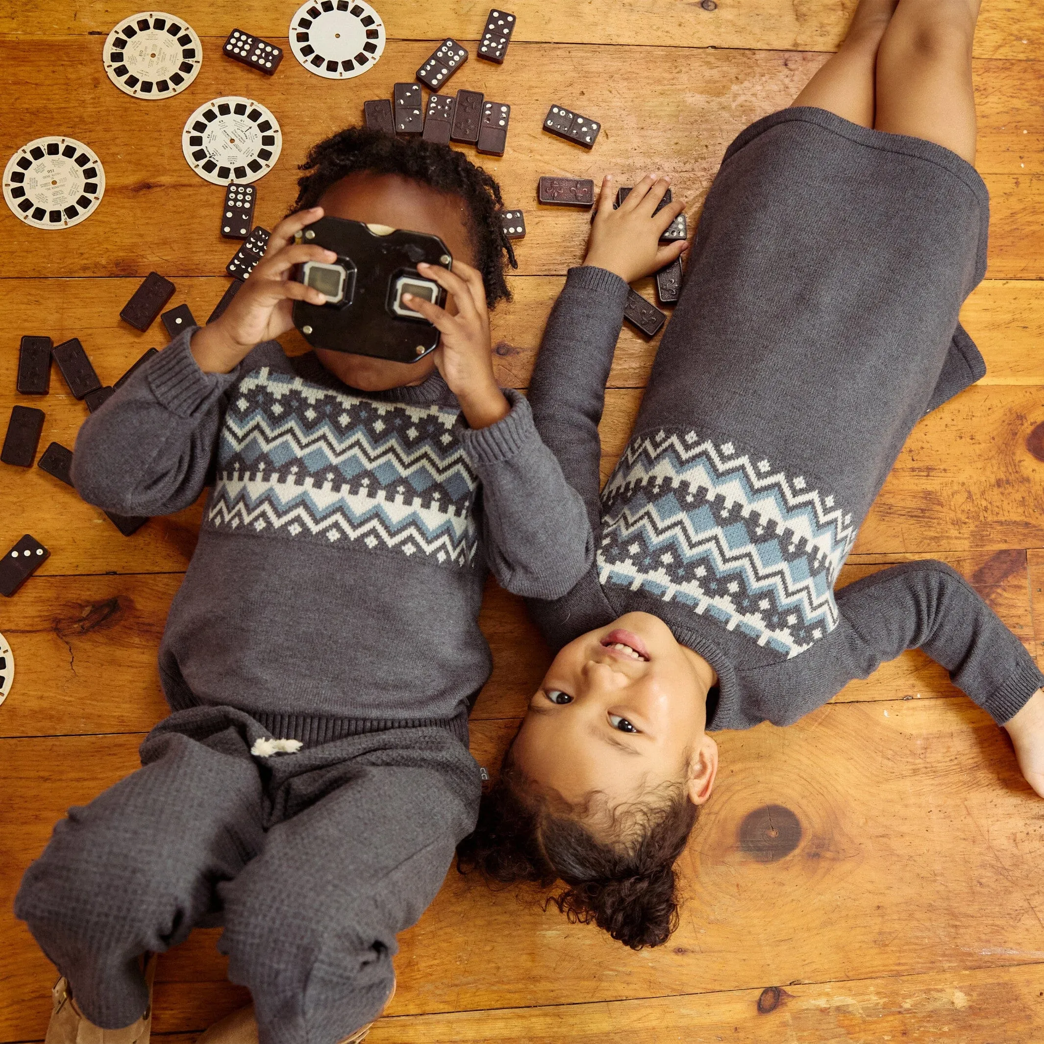 Infant & Toddler Boys Dark Grey Heather Fair Isle Sweater Gerber Childrenswea