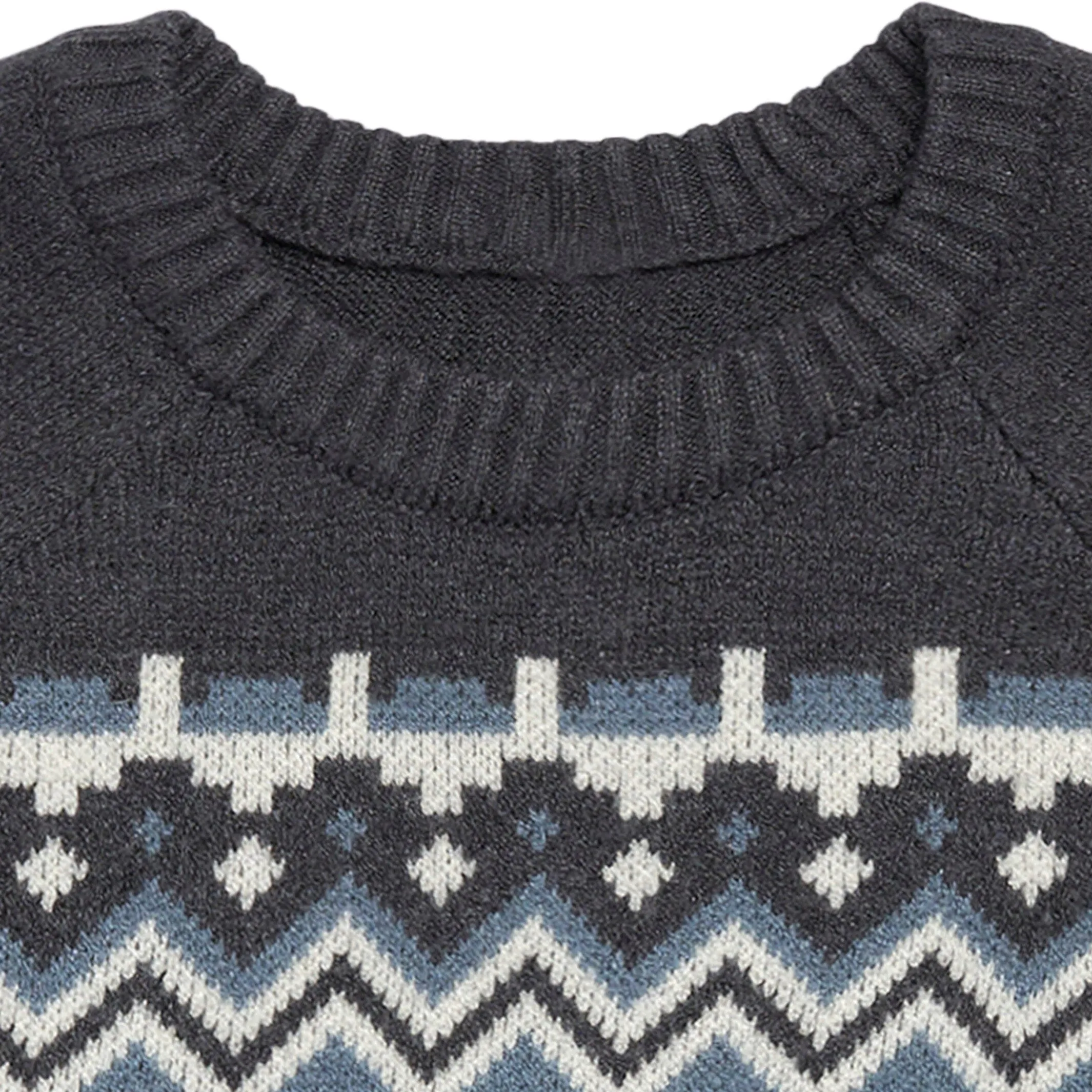 Infant & Toddler Boys Dark Grey Heather Fair Isle Sweater Gerber Childrenswea