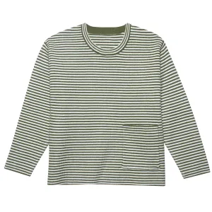 Infant & Toddler Boys Green Striped Sweater with Pocket Gerber Childrenswea