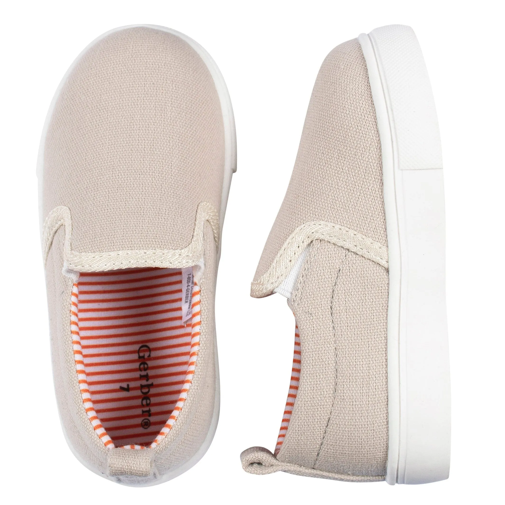 Infant & Toddler Boys Khaki Slip-On Sneaker Gerber Childrenswea