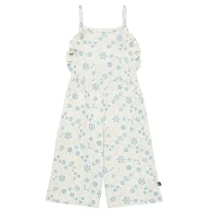 Infant & Toddler Girls Bird Floral Ruffle Wide Leg Romper Gerber Childrenswea