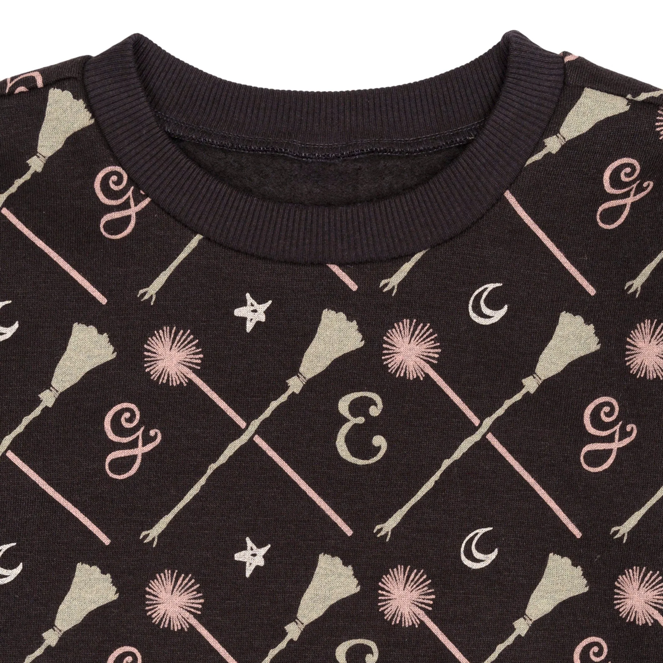 Infant & Toddler Girls Black Wand & Broom Wicked Sweatshirt Gerber Childrenswea