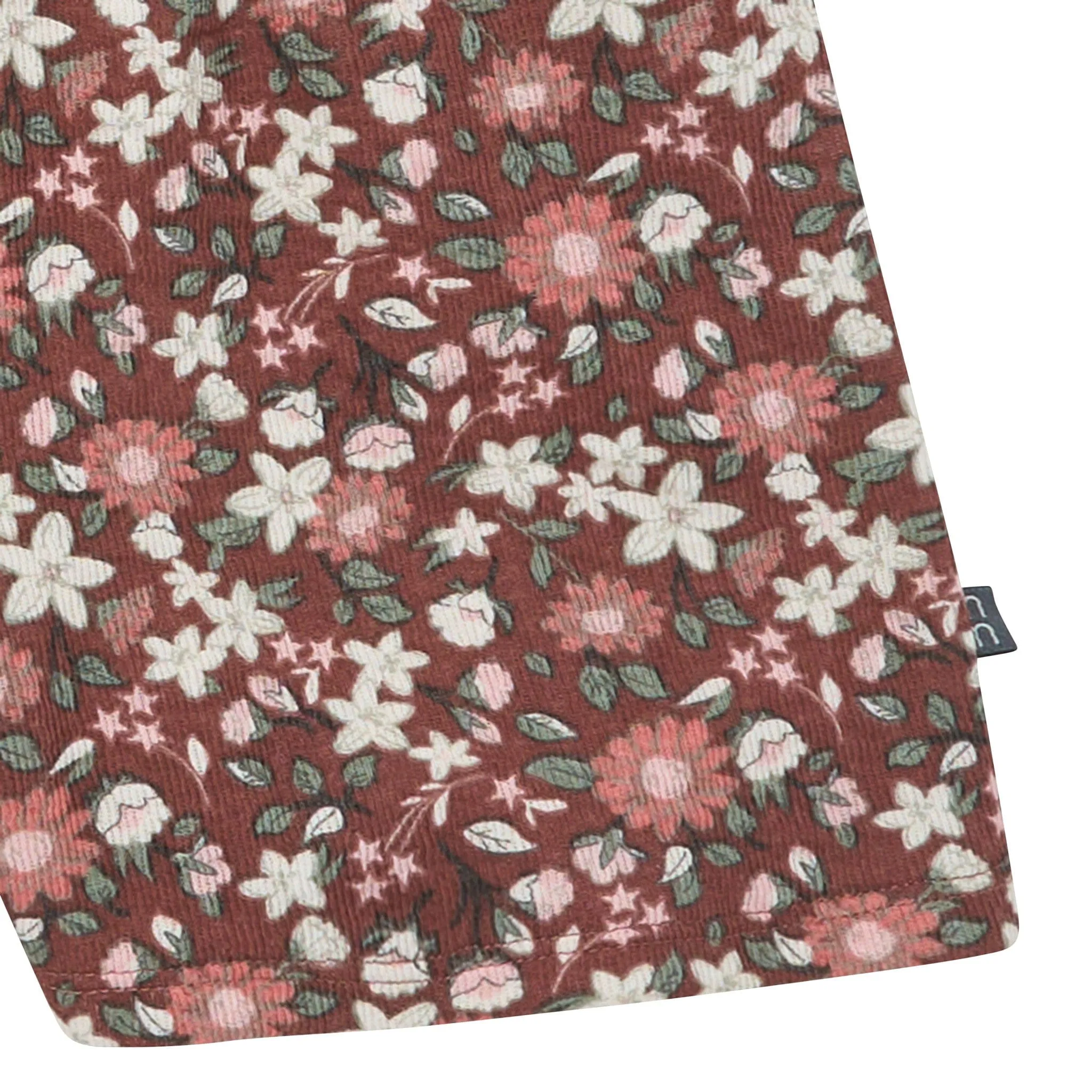 Infant & Toddler Girls Brown Star Floral Ruffle Romper Gerber Childrenswea