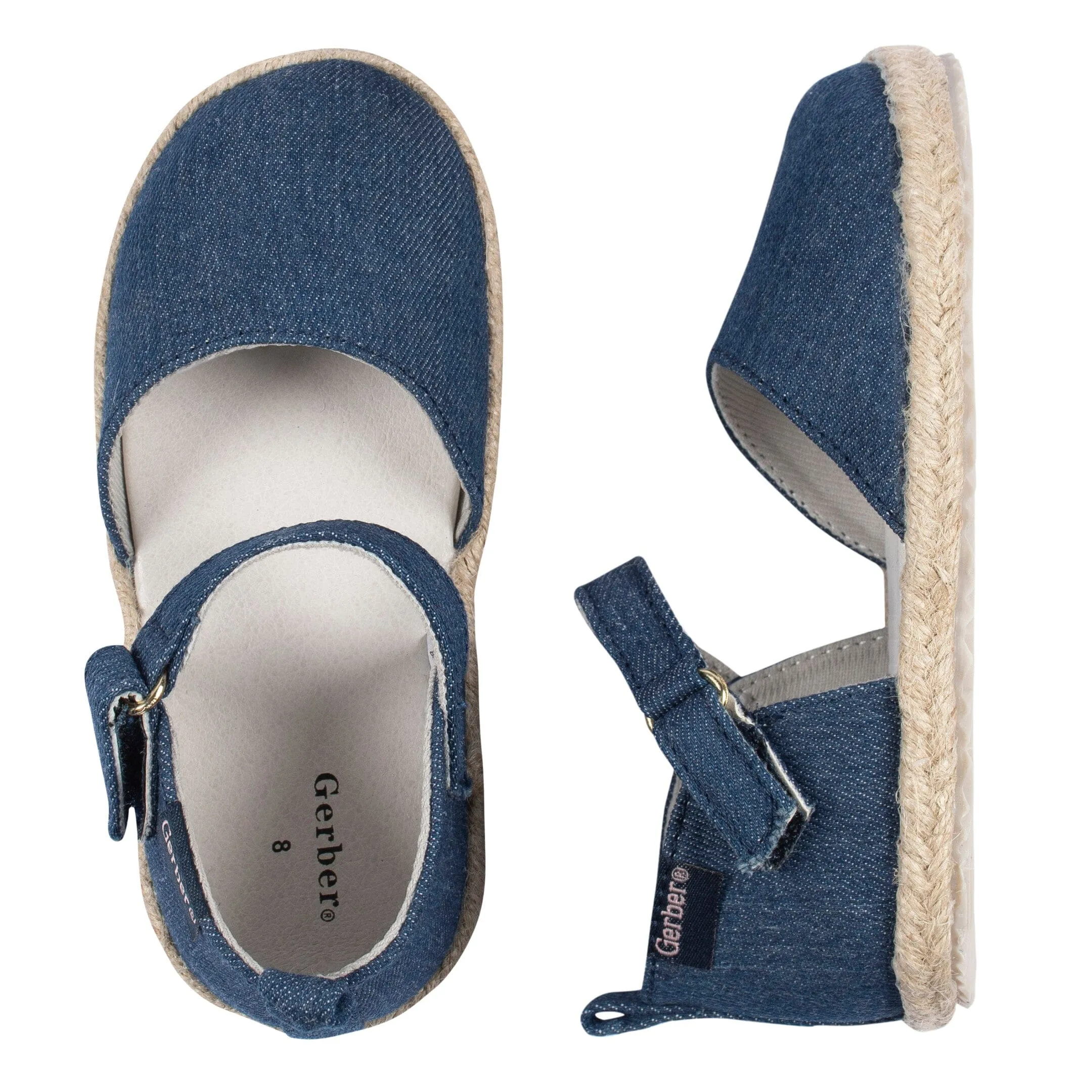 Infant & Toddler Girls Denim Espadrille Sandal Gerber Childrenswea