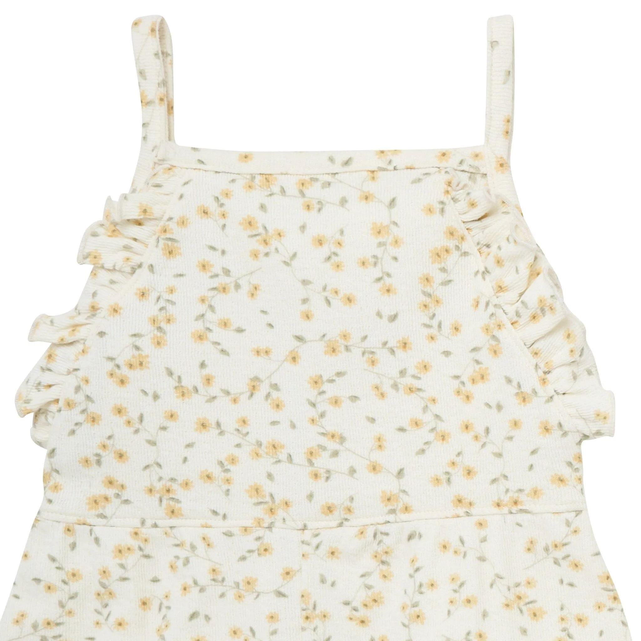 Infant & Toddler Girls Ivory Vines Ruffle Romper Gerber Childrenswea