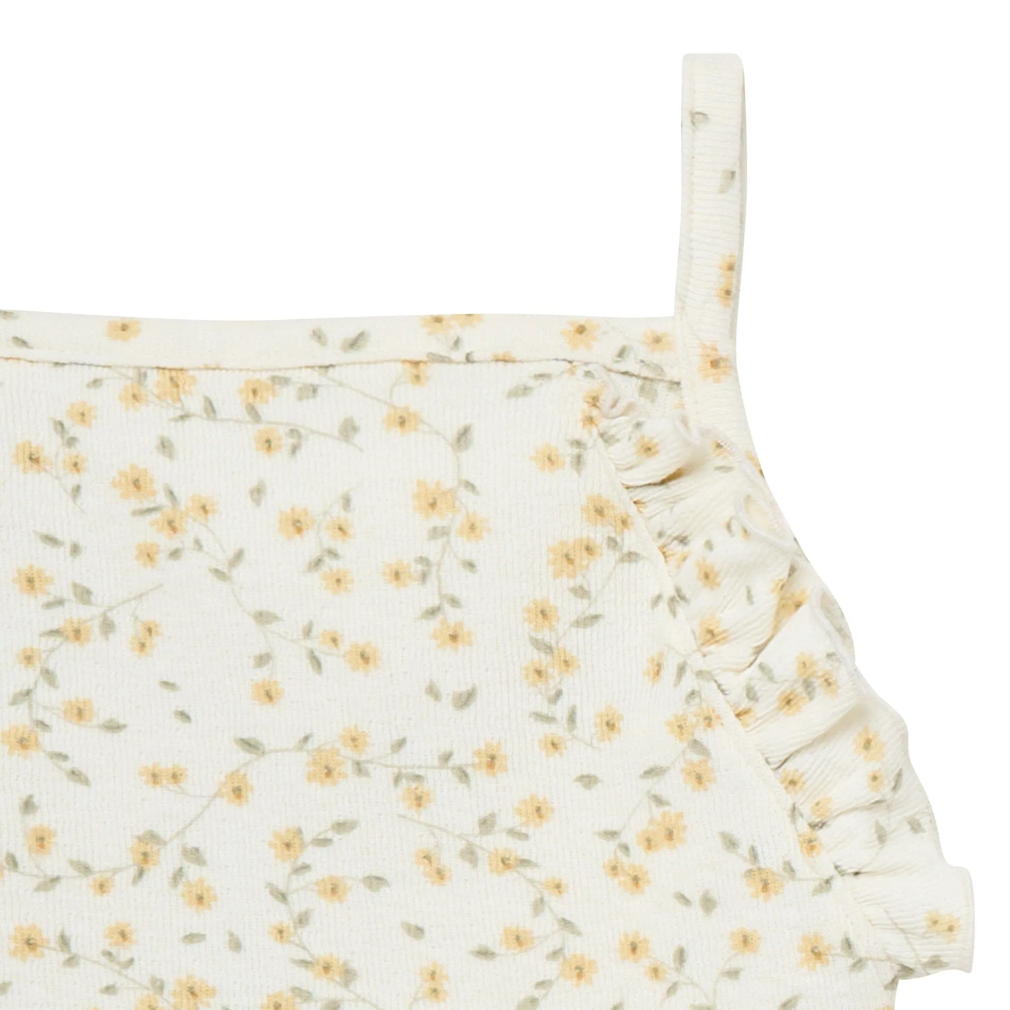 Infant & Toddler Girls Ivory Vines Ruffle Romper Gerber Childrenswea