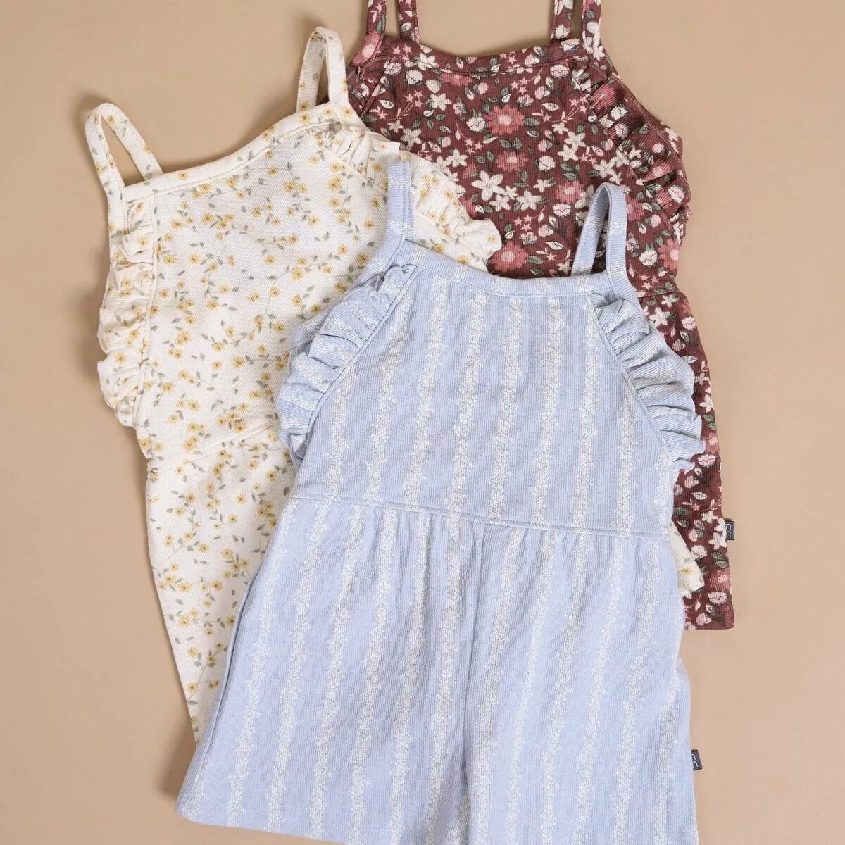 Infant & Toddler Girls Ivory Vines Ruffle Romper Gerber Childrenswea