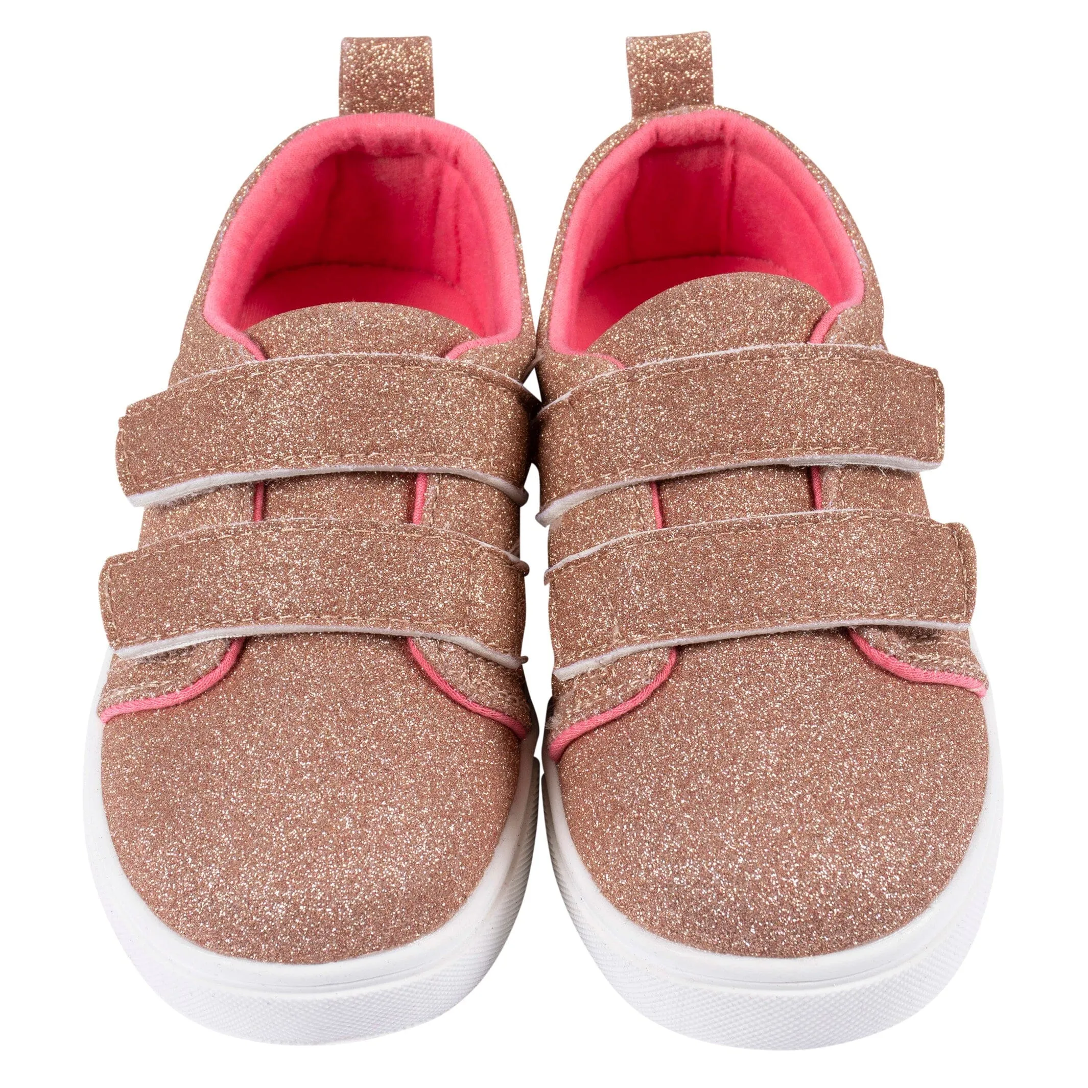 Infant & Toddler Girls Rose Gold Glitter Strap Sneaker Gerber Childrenswea