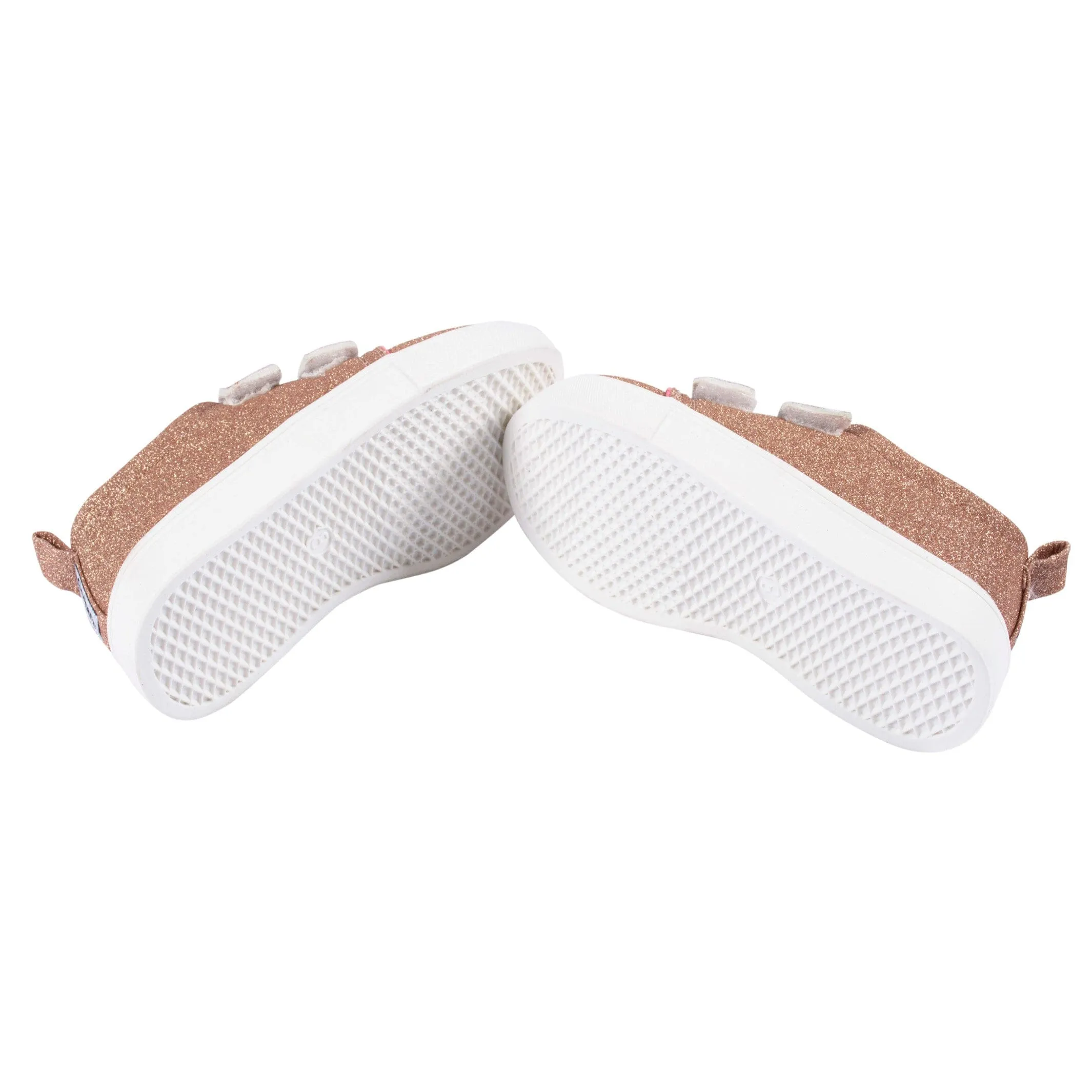 Infant & Toddler Girls Rose Gold Glitter Strap Sneaker Gerber Childrenswea