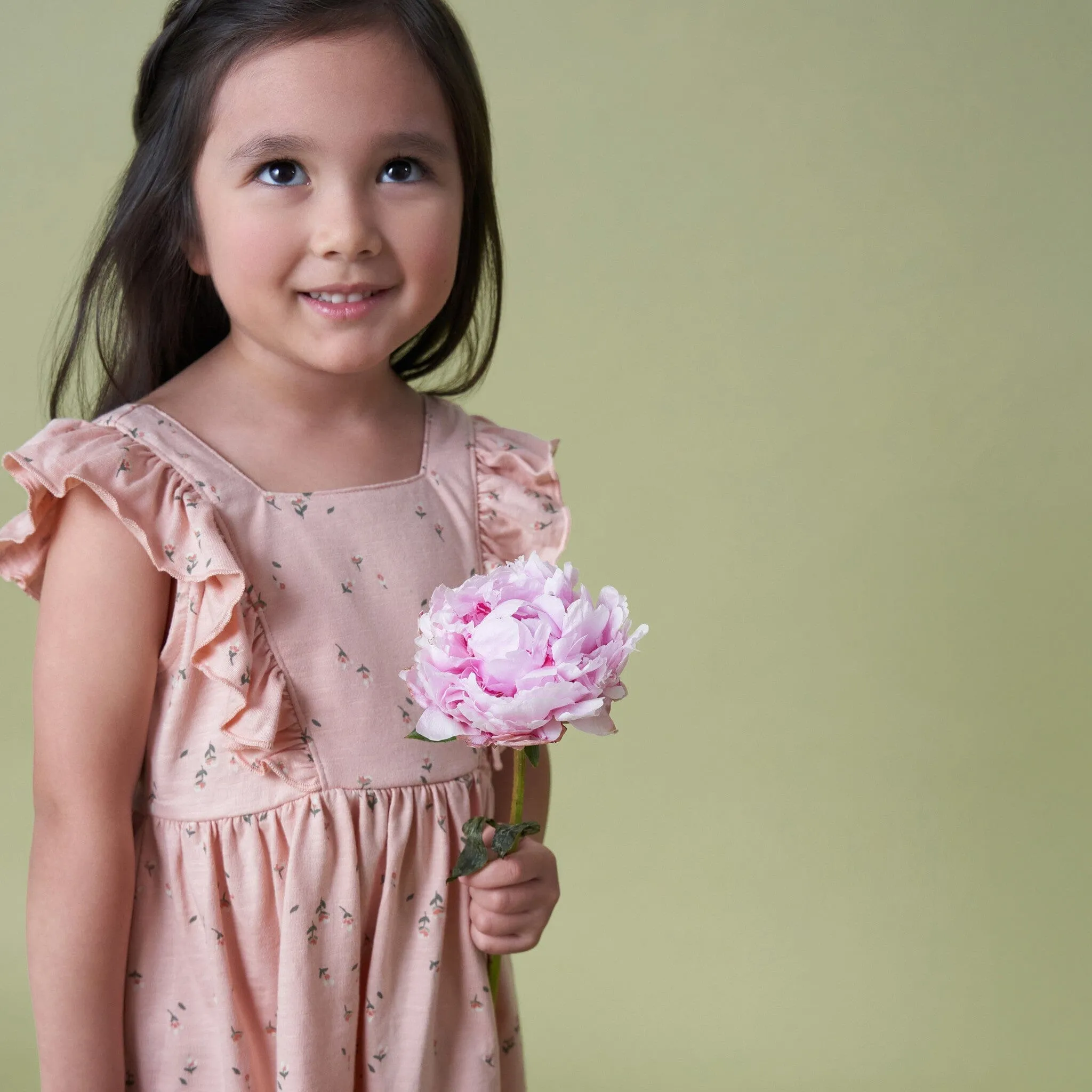 Infant & Toddler Girls Rose Tulips Bow Back Dress Gerber Childrenswea