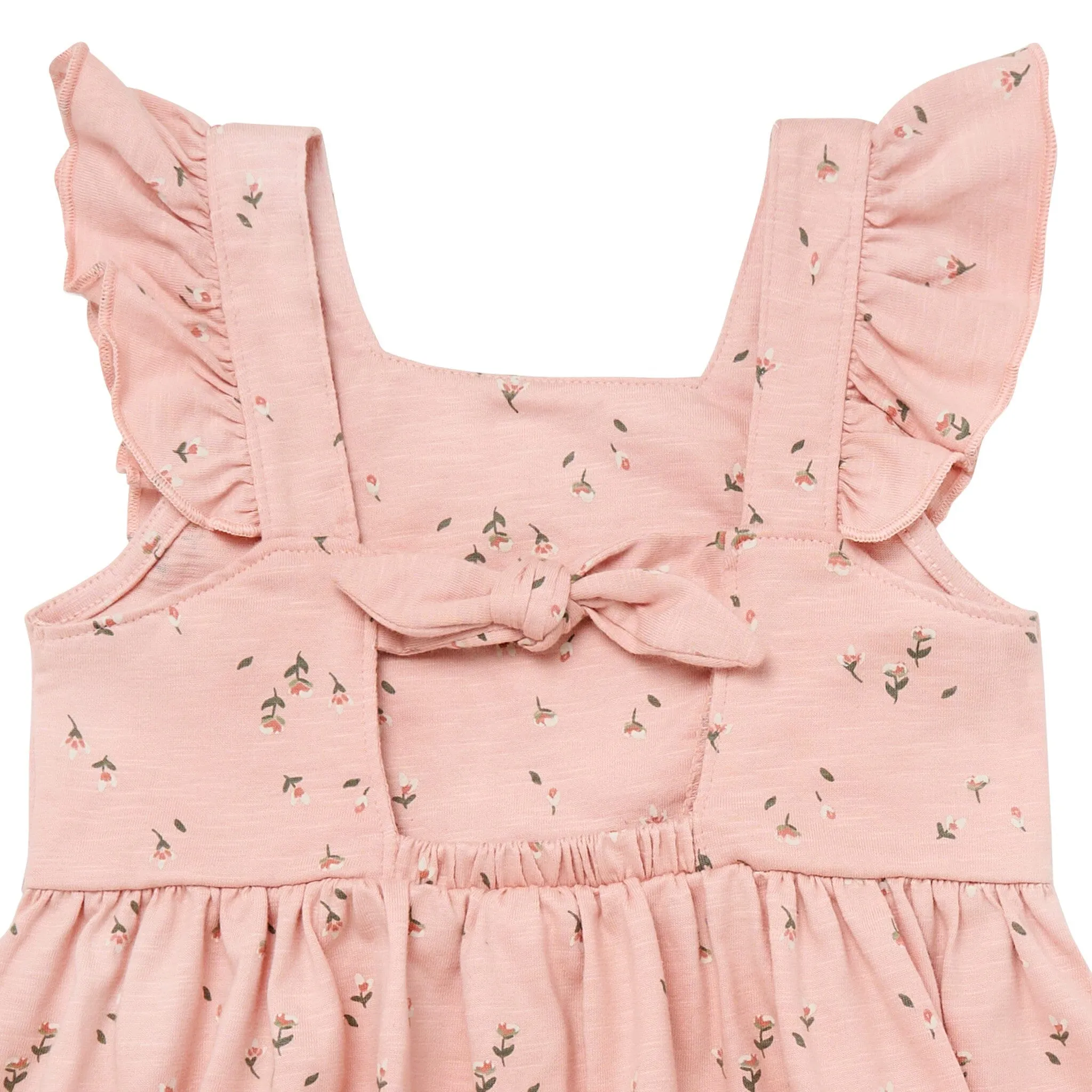 Infant & Toddler Girls Rose Tulips Bow Back Dress Gerber Childrenswea