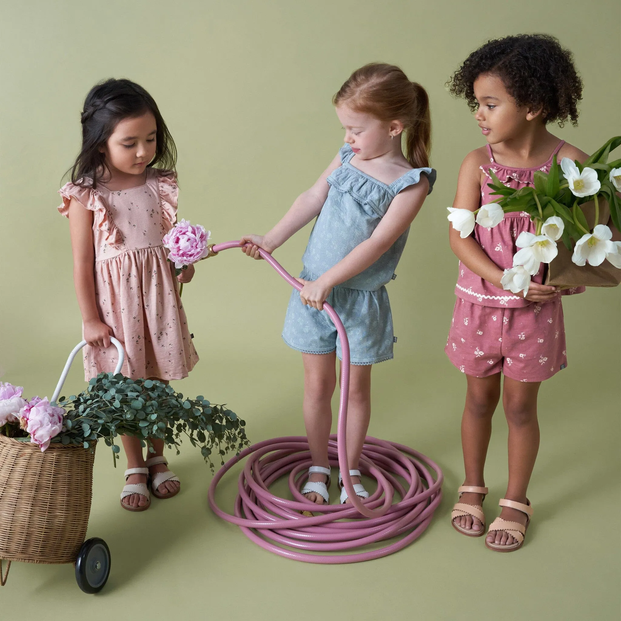 Infant & Toddler Girls Rose Tulips Bow Back Dress Gerber Childrenswea