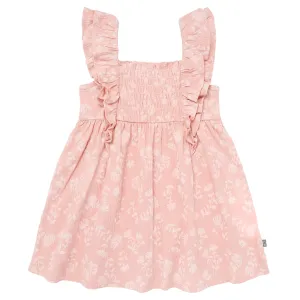 Infant & Toddler Girls Rose Wild Flowers Smocked Ruffle Dress Gerber Childrenswea