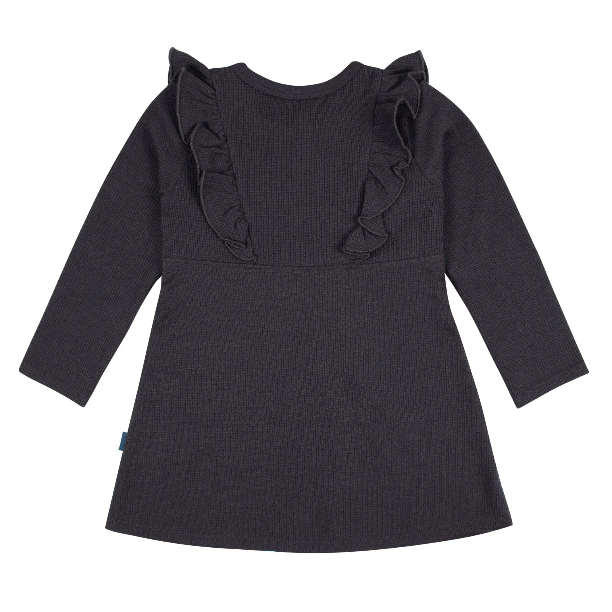Infant and Toddler Girls Charcoal Dress with Ruffle Gerber Childrenswea
