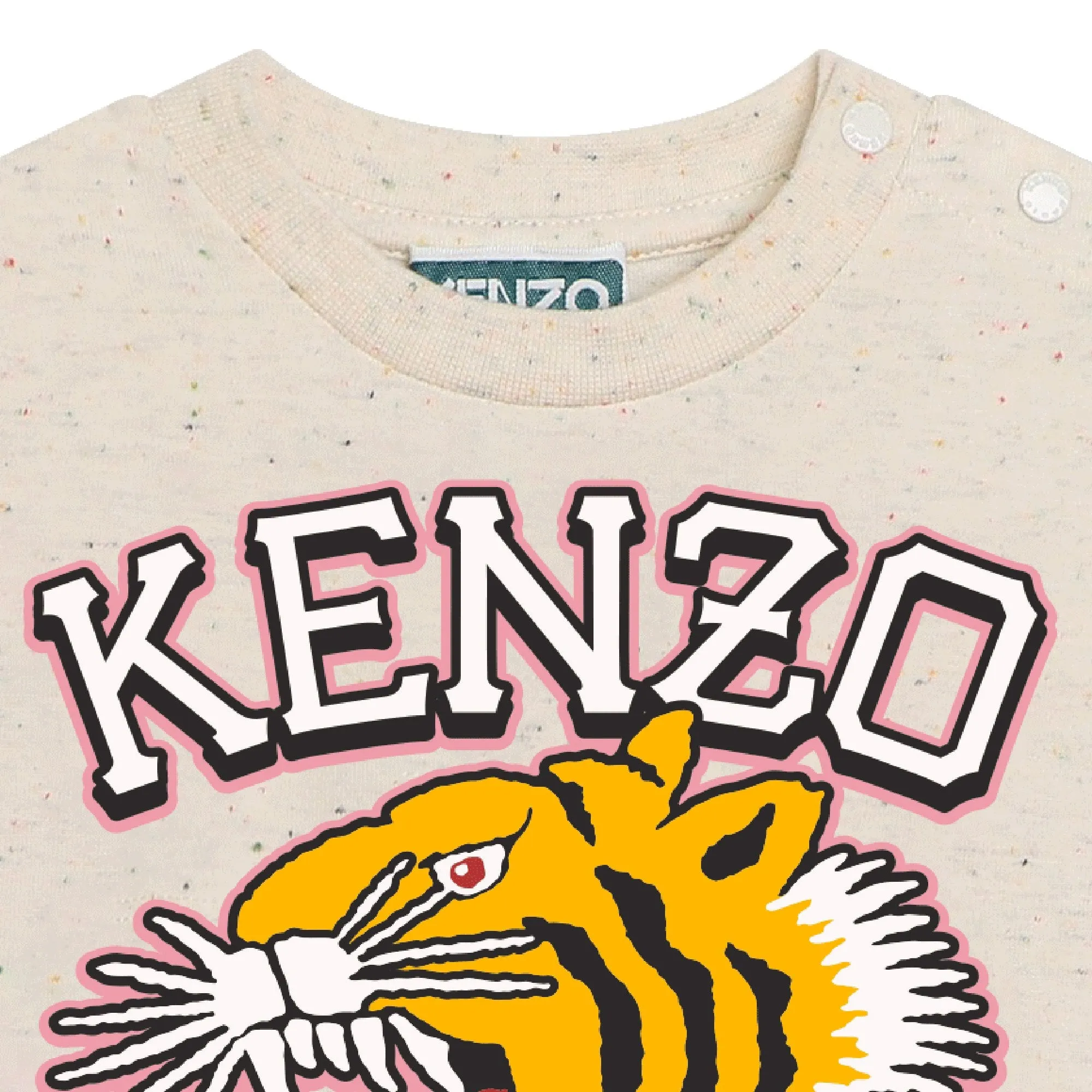 Ivory Tiger Logo Dress