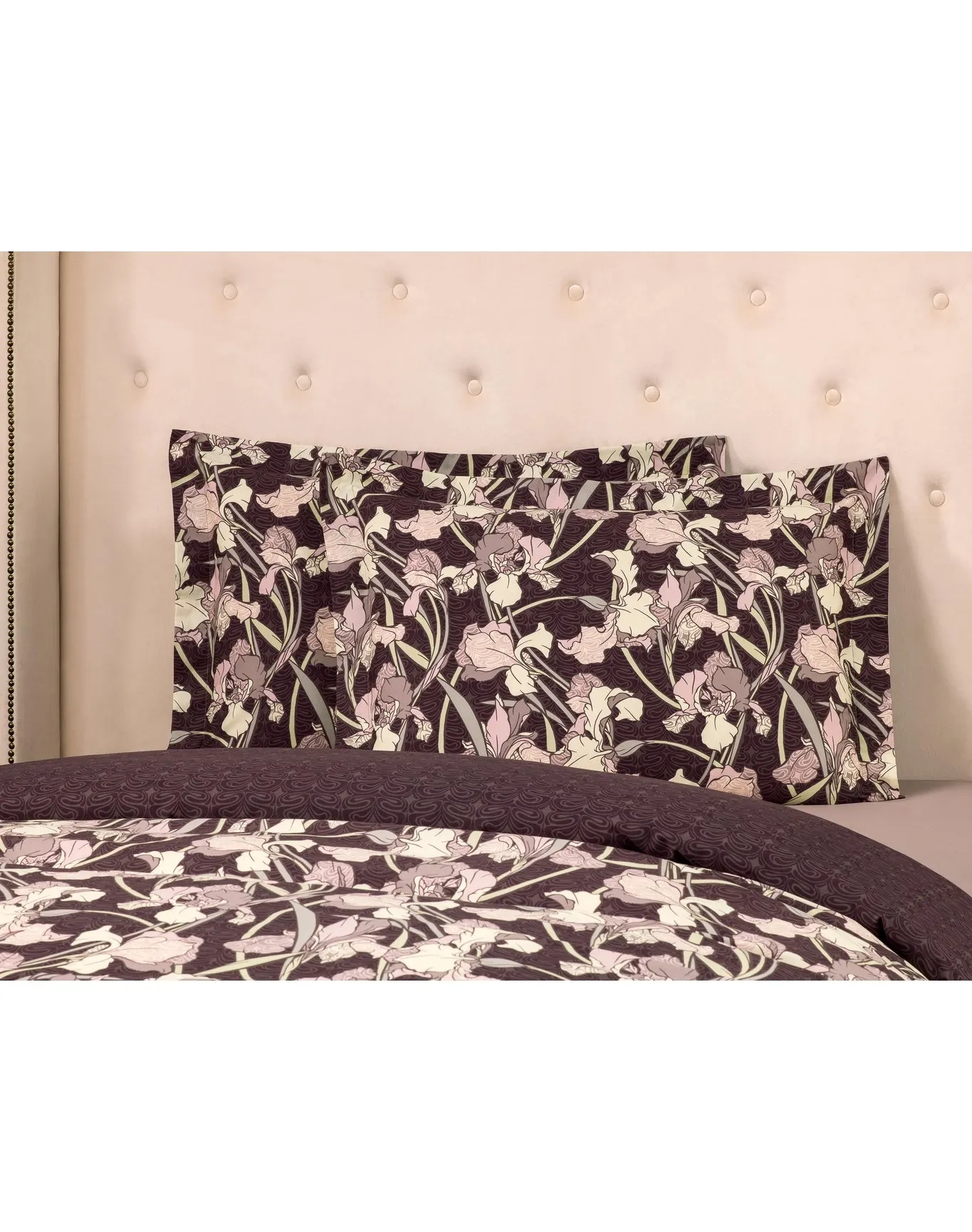 Izabella Pillowcases | Dark Violet x Dusty Pink TOGAS
