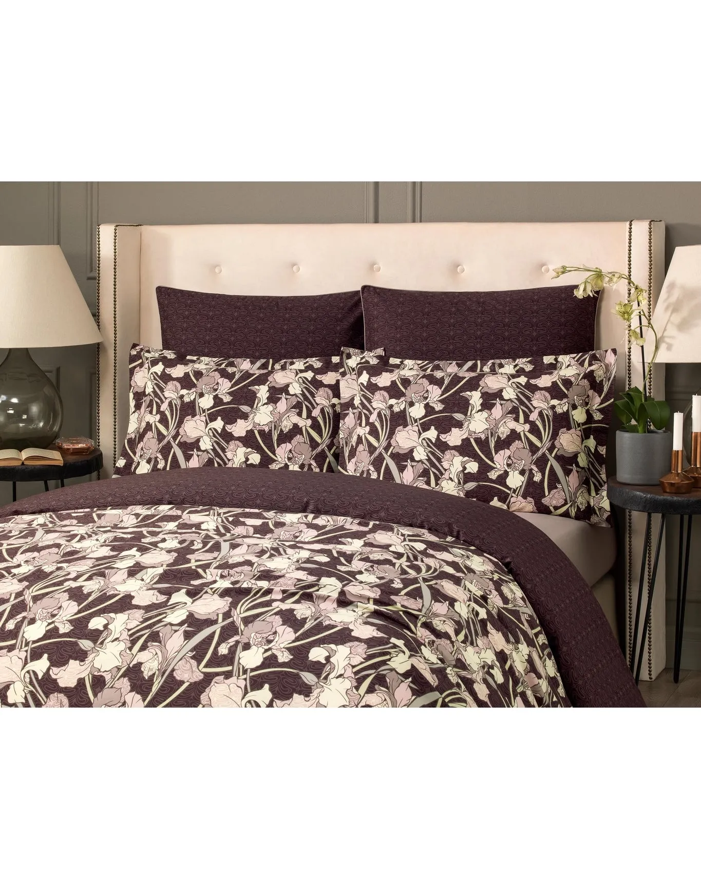 Izabella Pillowcases | Dark Violet x Dusty Pink TOGAS