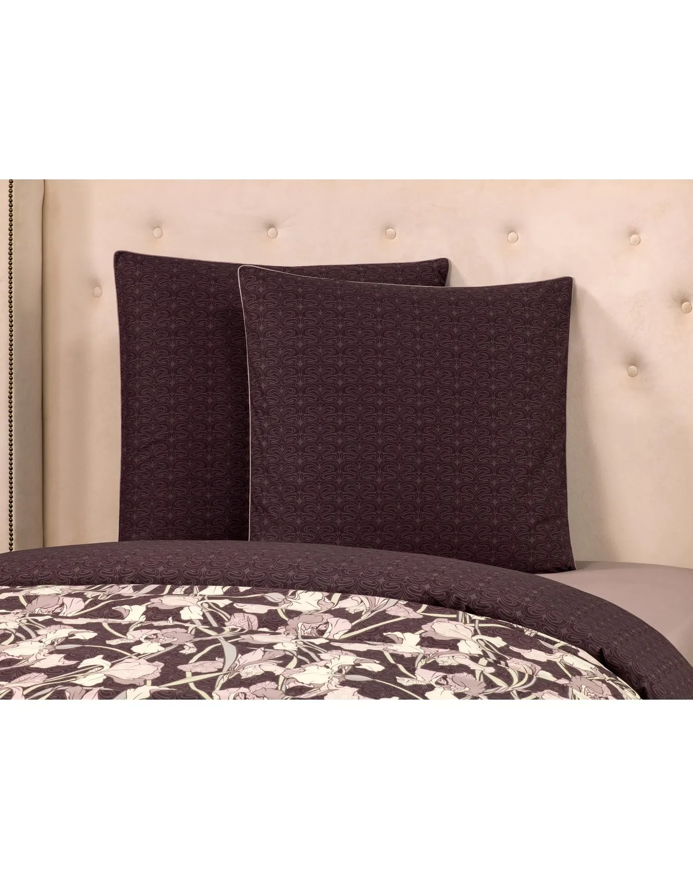 Izabella Pillowcases | Dark Violet x Dusty Pink TOGAS