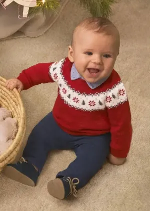 Jacquard Christmas Sweater Boy - RED | Mayoral