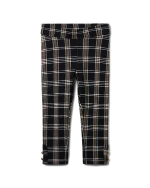 Janie and Jack Tartan Button Cuff Jacquard Pant