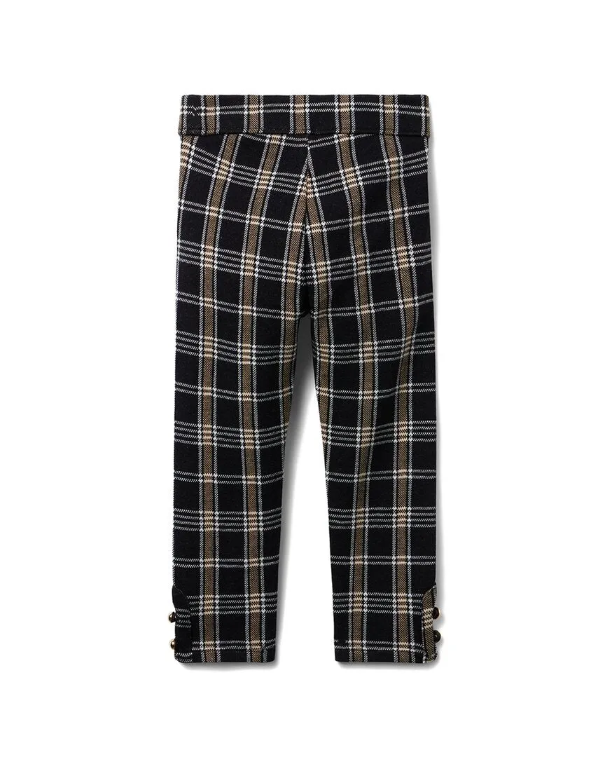 Janie and Jack Tartan Button Cuff Jacquard Pant